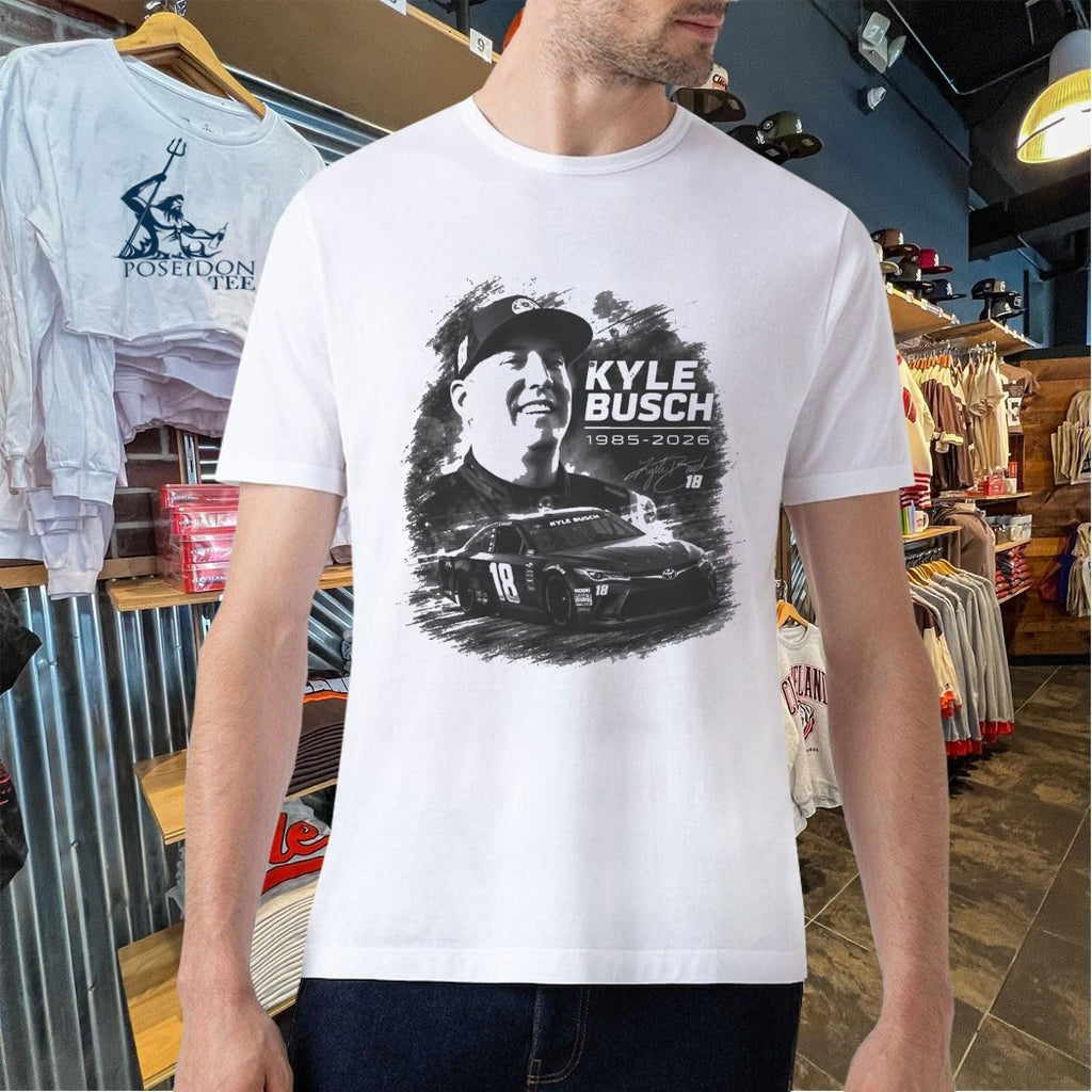Rip Kyle Busch 18 1985 2026 Signature T-shirt