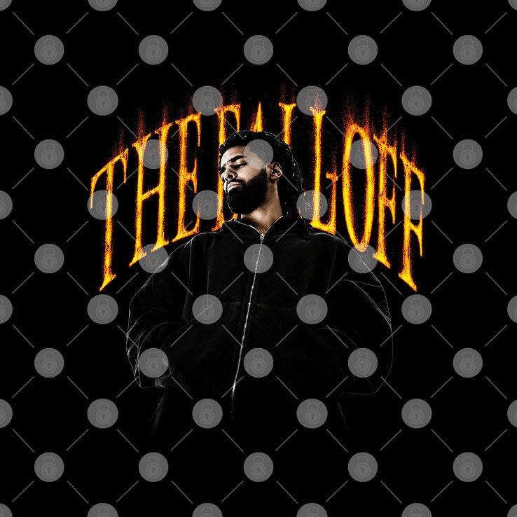 J Cole The Fall Off World Tour 2026 Merch Neon Face Tour Dates T Shirt