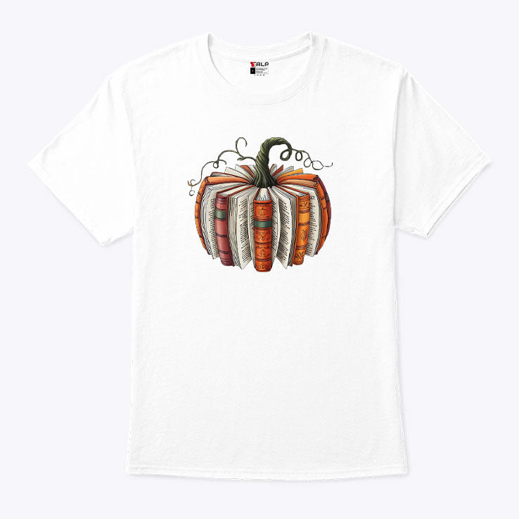Fall Book Pumpkin Halloween T Shirt