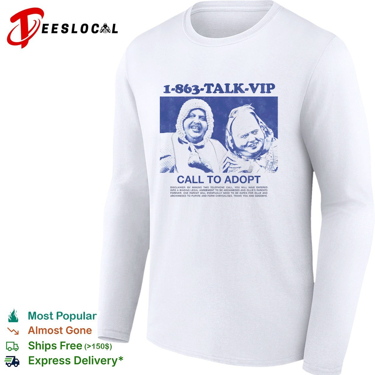 1 863 talk vip call to adopt shirt