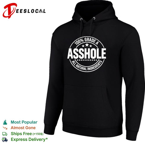100 percent grade A asshole all natural ingredients star badge shirt