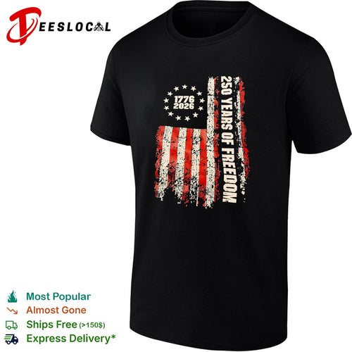 1776 2026 250 Years of Freedom American Flag United States Semiquincentennial shirt