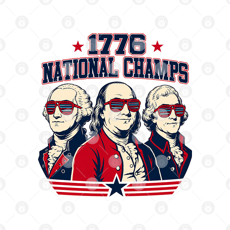 1776 National Champs Founding Fathers Shirt