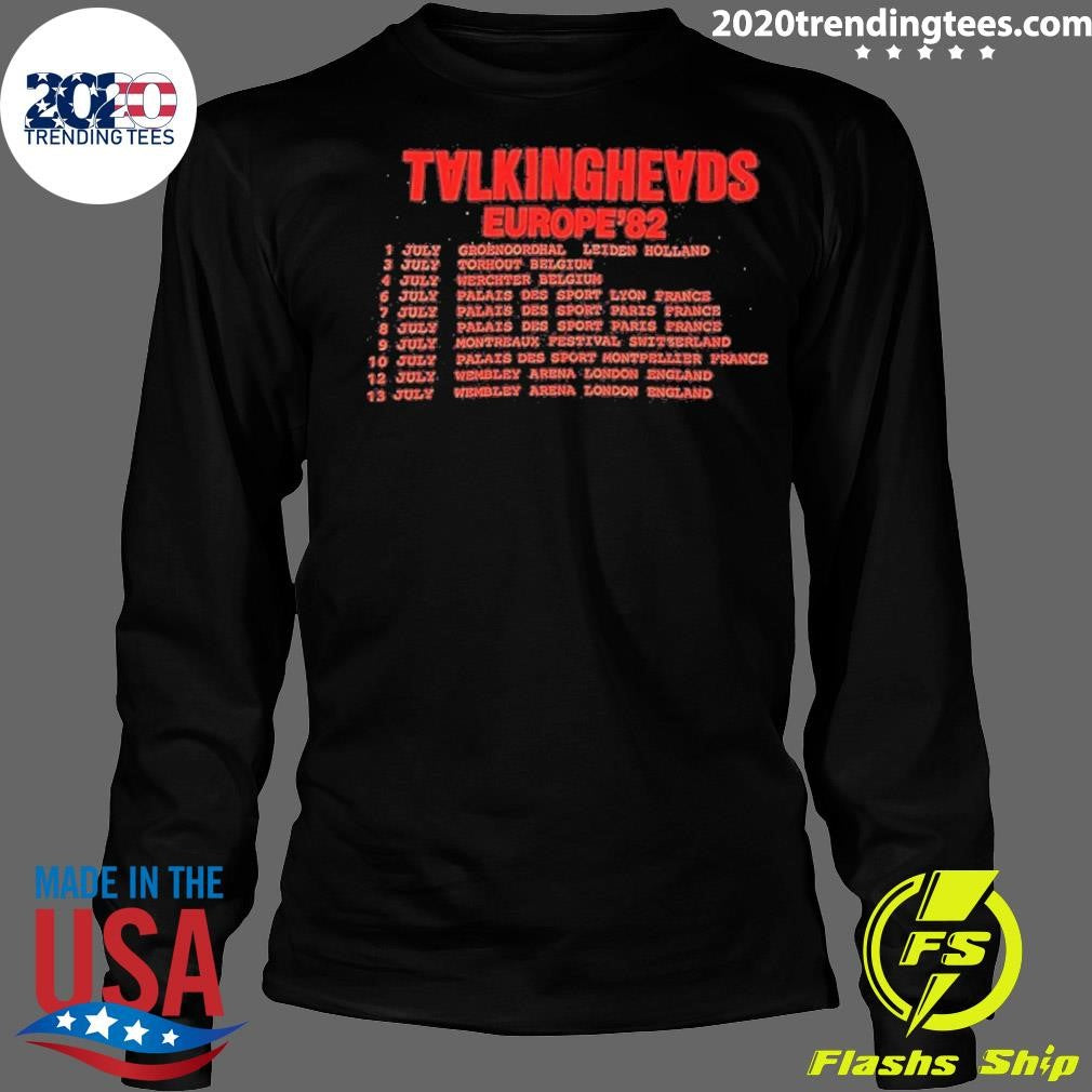 1982 Talking Heads Tour Europe Shirt