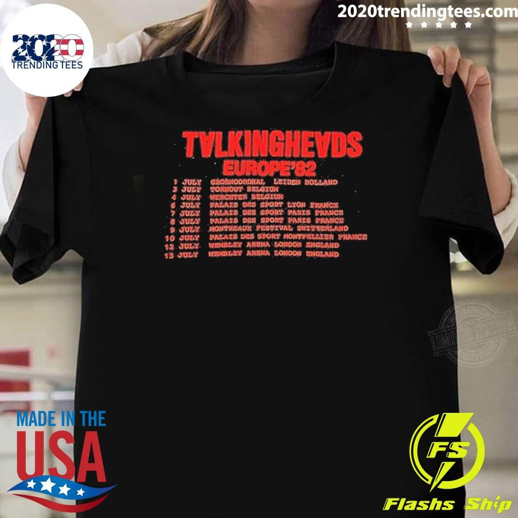 1982 Talking Heads Tour Europe Shirt