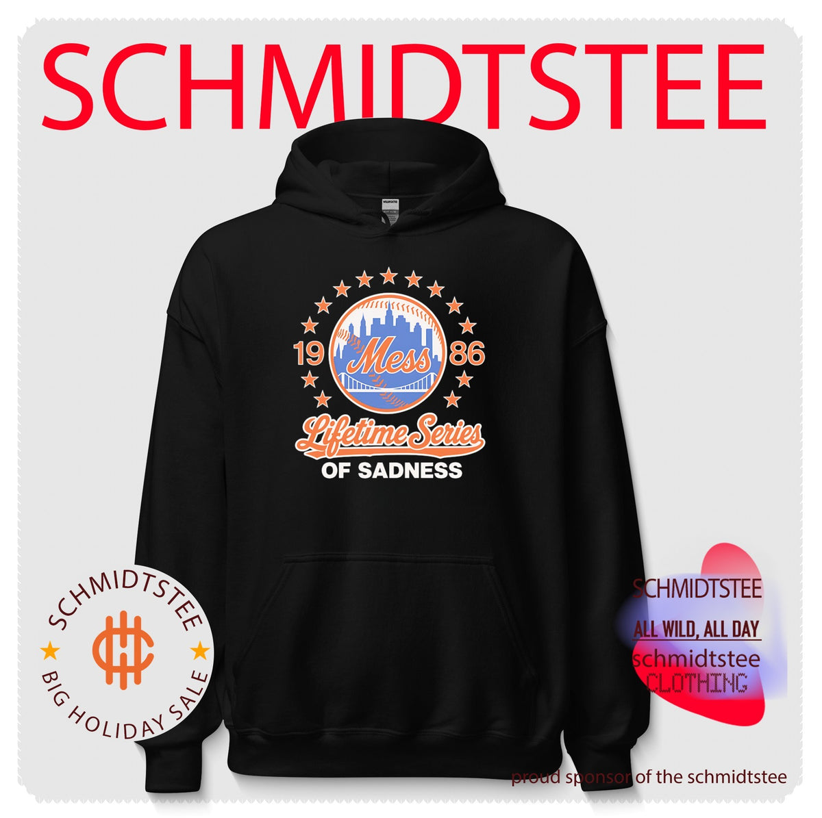 1986 Mess Lifetime Series of Sadness New York Mets shirt