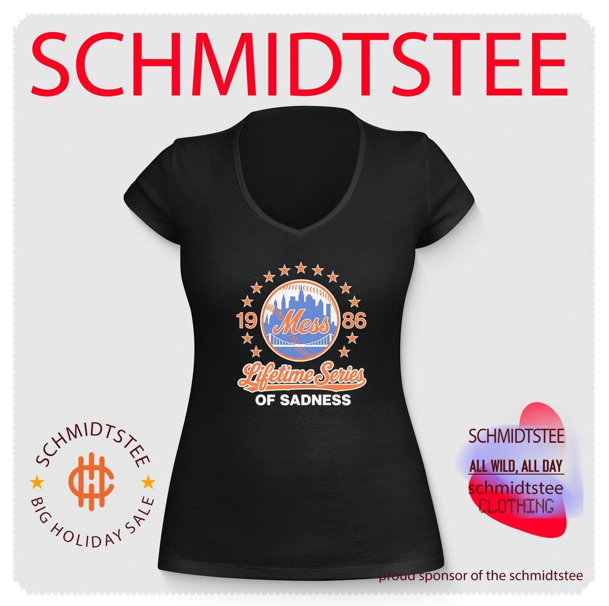 1986 Mess Lifetime Series of Sadness New York Mets shirt