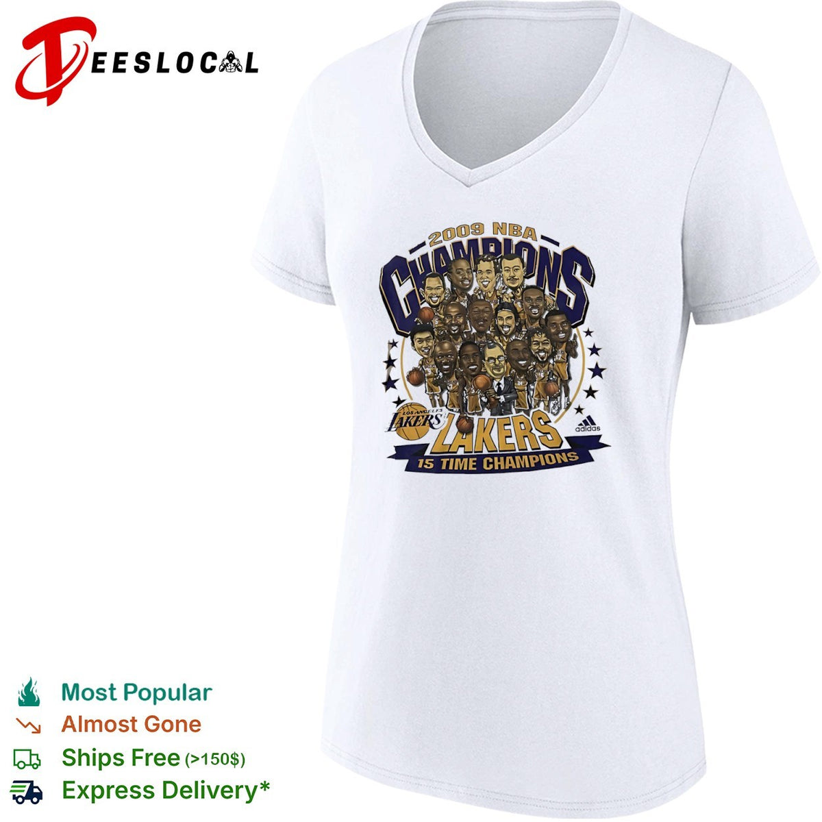 2009 NBA Champions Los Angeles Lakers 15 Time Champions shirt