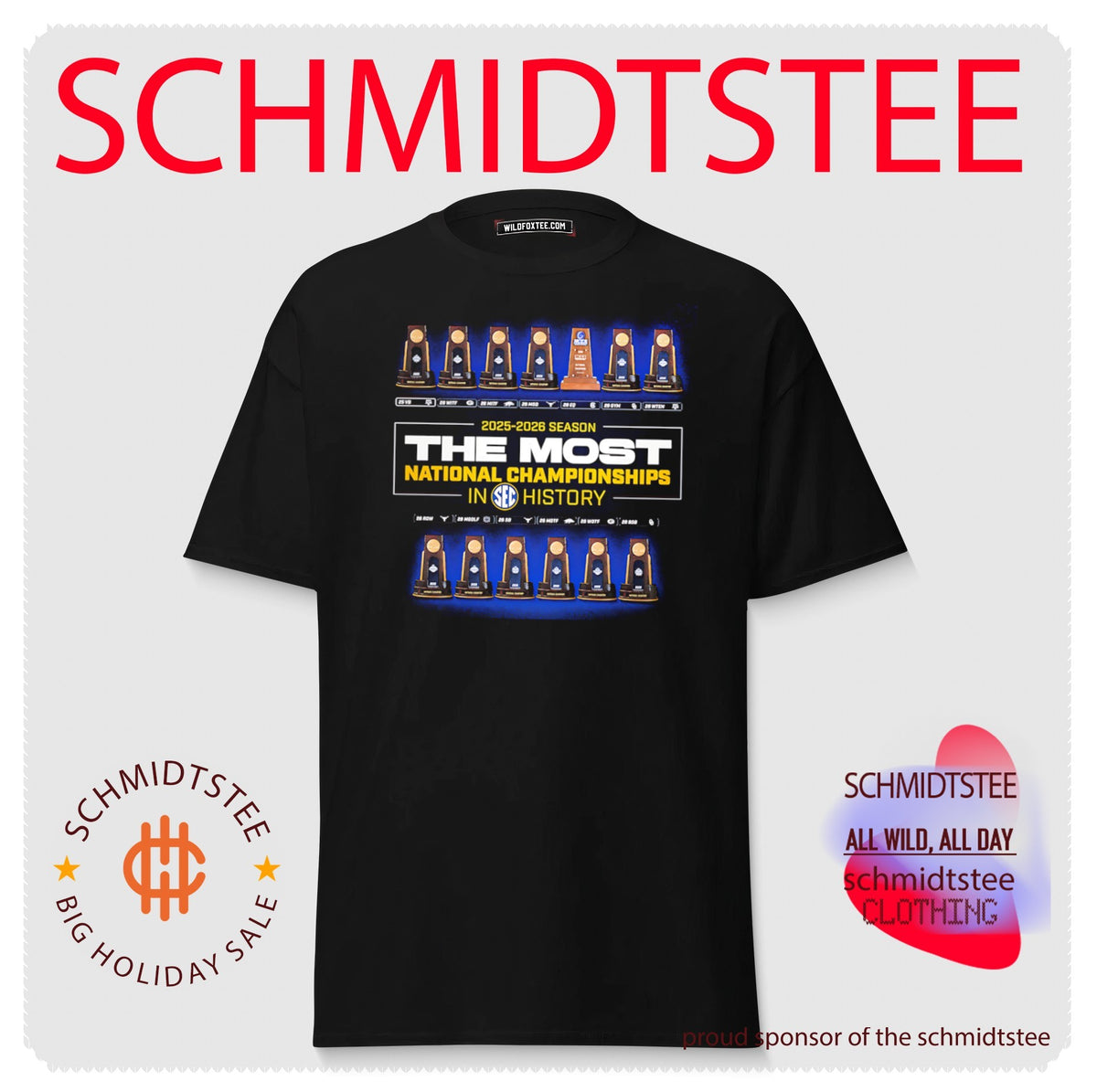 2025-2026 Season The Most National Championships in SEC History shirt