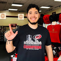 2025-2026 Stanley Champions Carolina Hurricanes player name skyline shirt