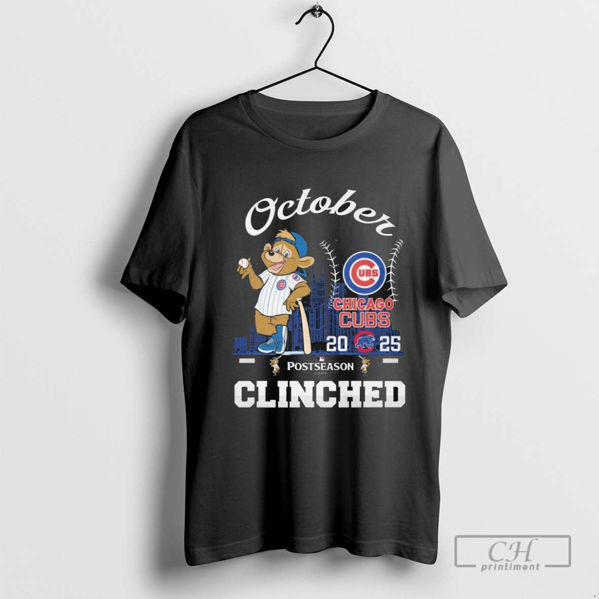 2025 October Mlb Postseason Chicago Cubs Mascot Clinched