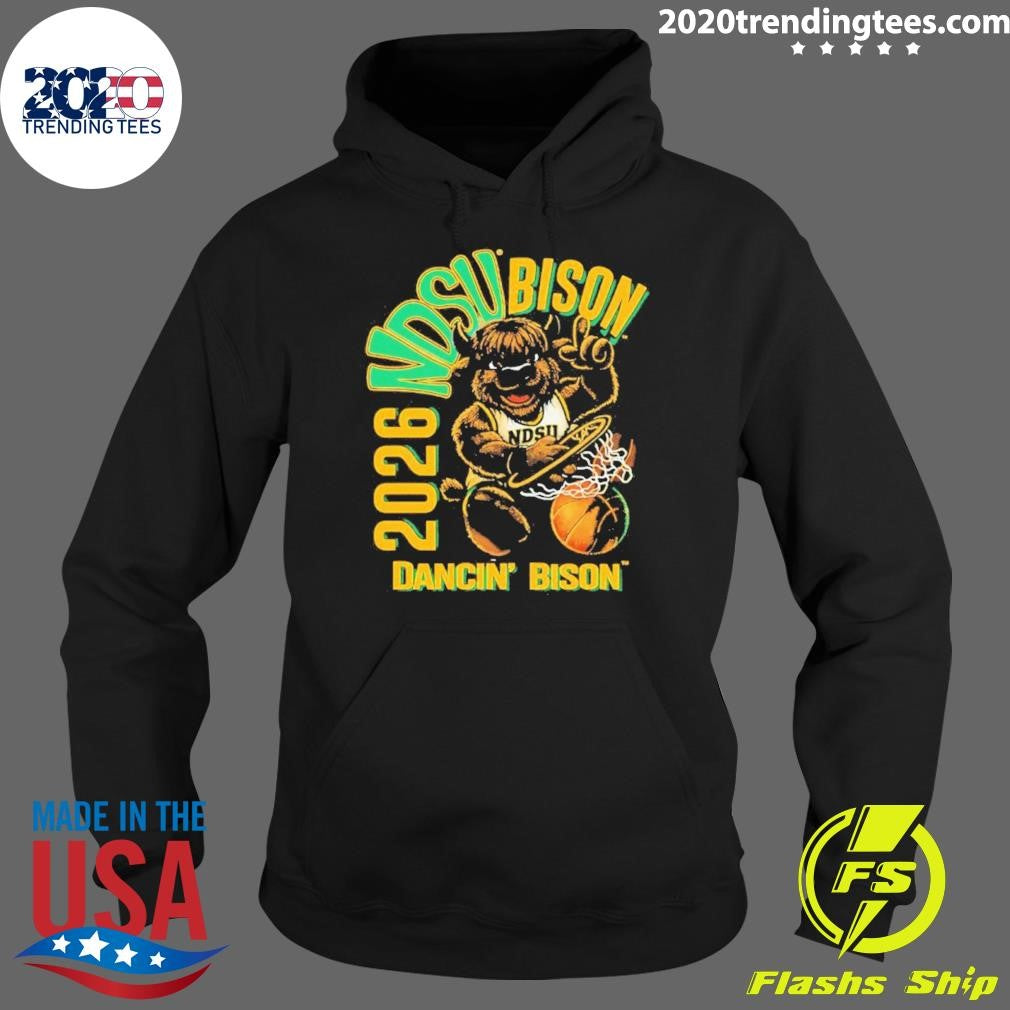2026 Conference Champs Ndsu Bison Dancin’ Bison Mascot Shirt