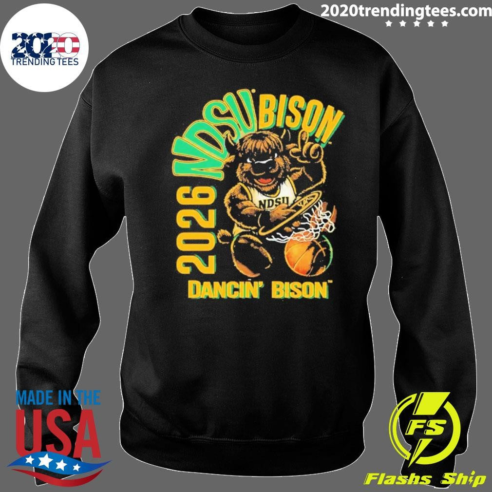2026 Conference Champs Ndsu Bison Dancin’ Bison Mascot Shirt