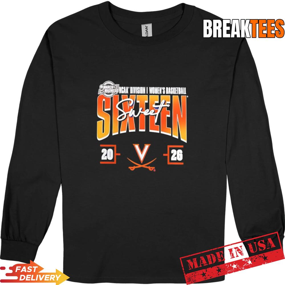 2026 March Madness Sweet 16 Virginia Cavaliers NCAA Women’s Basketball Tournament Shirt