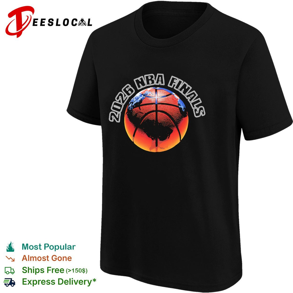 2026 NBA Finals basketball globe world shirt