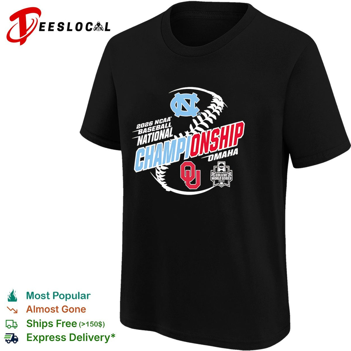 2026 NCAA Baseball National Championship Omaha North Carolina vs Oklahoma Sooners shirt