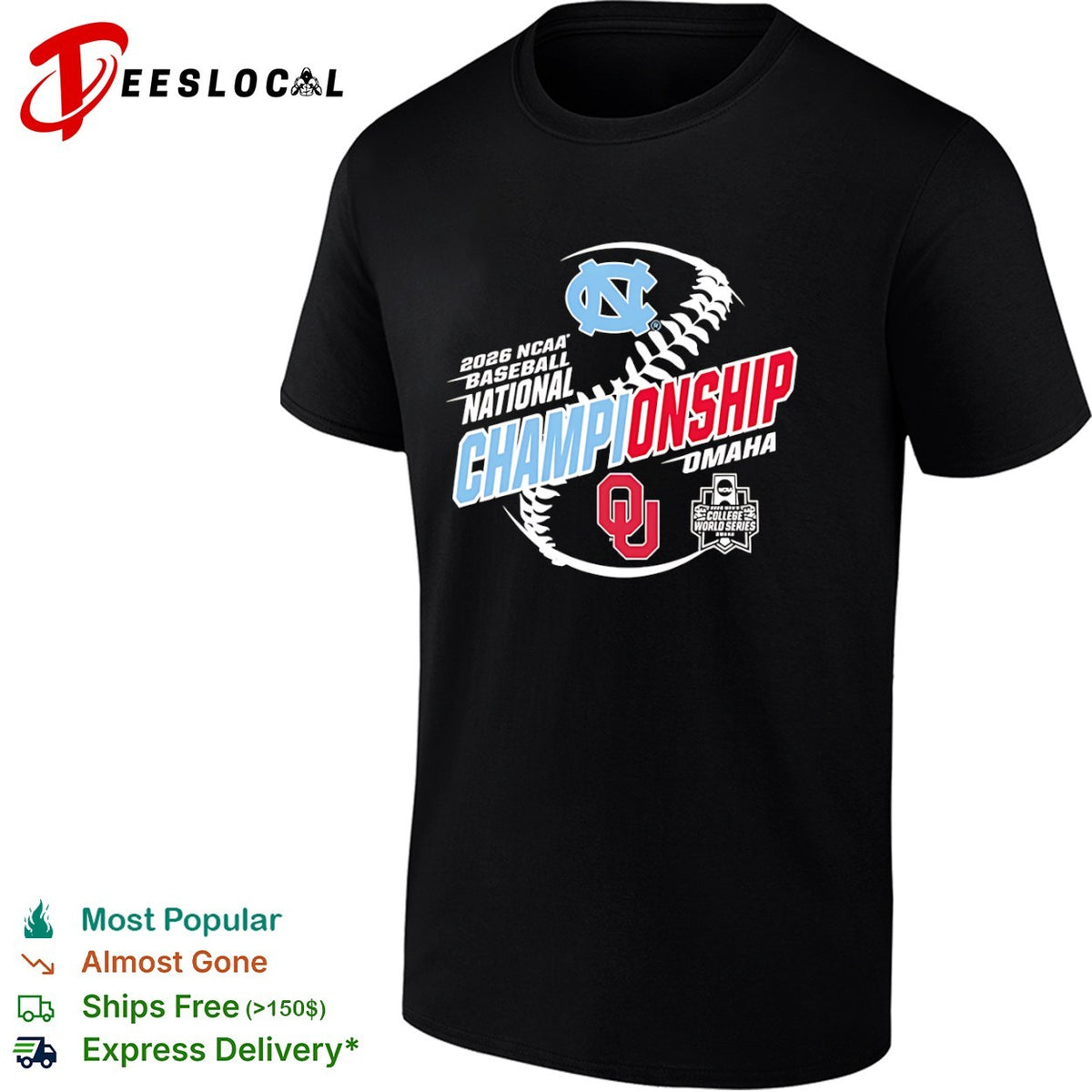 2026 NCAA Baseball National Championship Omaha North Carolina vs Oklahoma Sooners shirt