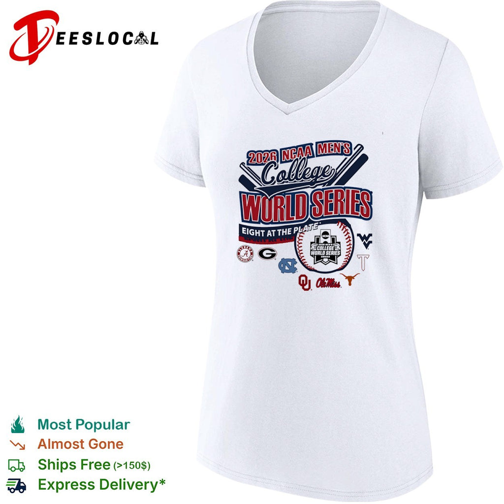 2026 NCAA College World Series Eight at the Plate Alabama Georgia North Carolina shirt