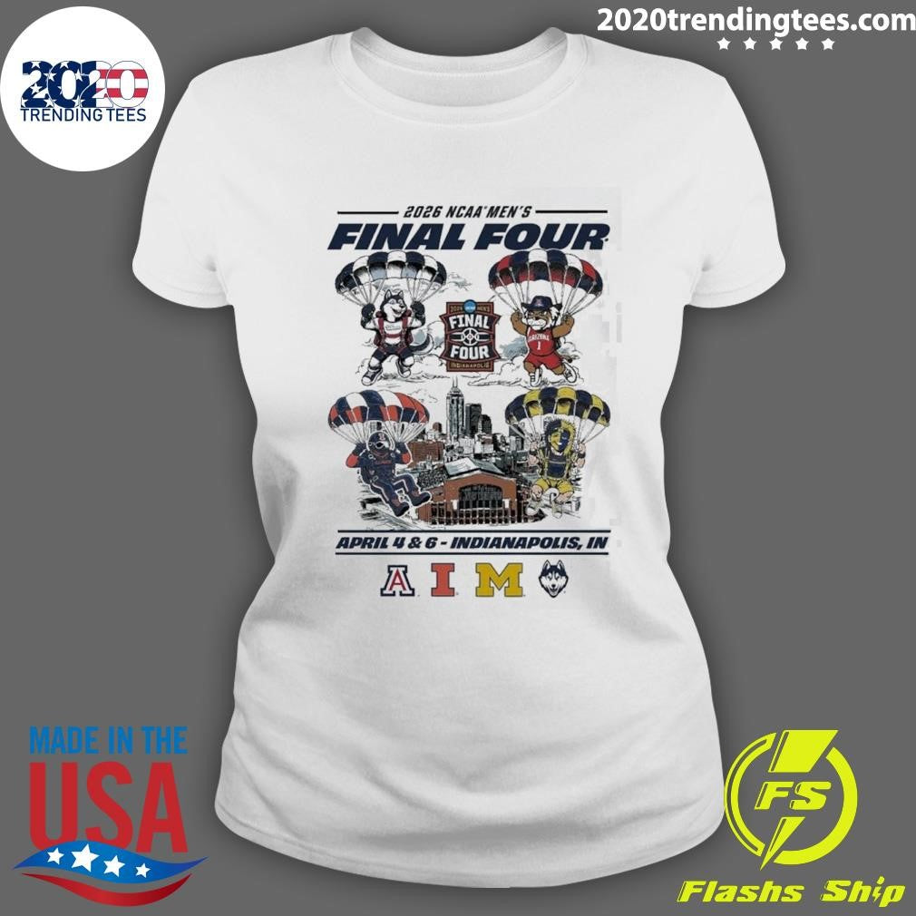 2026 NCAA Men’s Basketball Final Four Parachute Mascot April 4 & 6 Indianapolis, IN Shirt