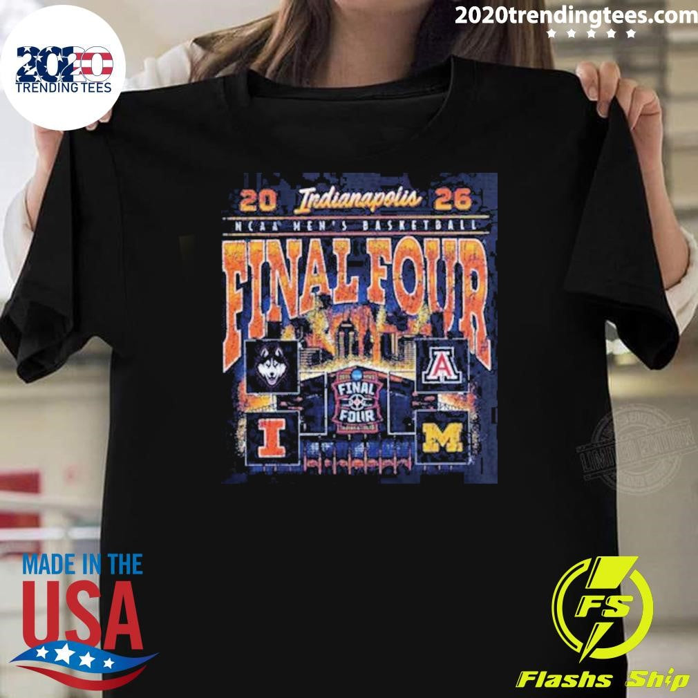 2026 NCAA Men’s Basketball Indianapolis Matchup Bracket Teams Final Four Shirt