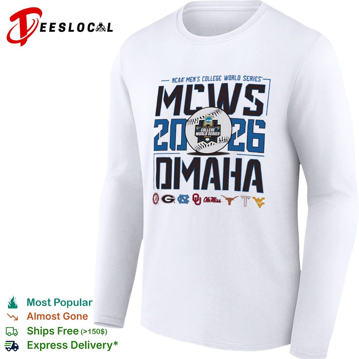 2026 NCAA Men’s College World Series MCWS Omaha shirt