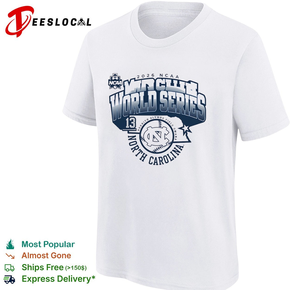 2026 NCAA World Series North Carolina Tar Heels Norrith Olymus Field Owana shirt