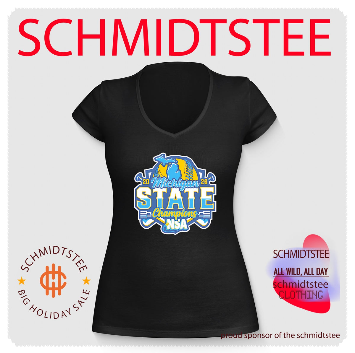 2026 NSA Michigan State Champions Softball logo shirt