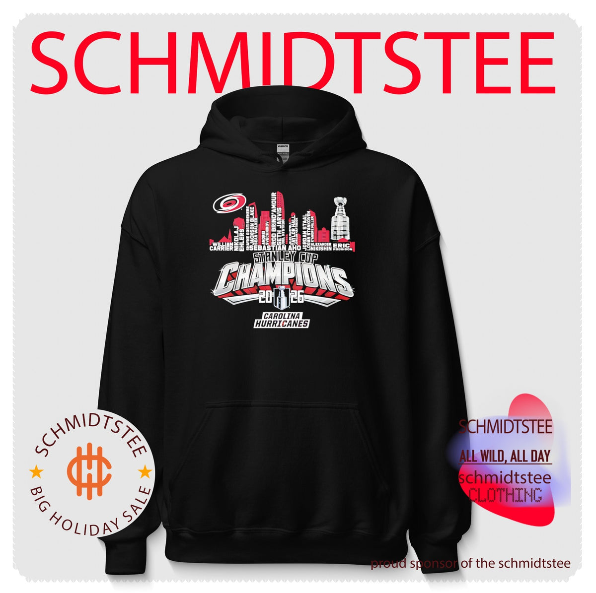 2026 Stanley Champions Carolina Hurricanes logo city skyline shirt