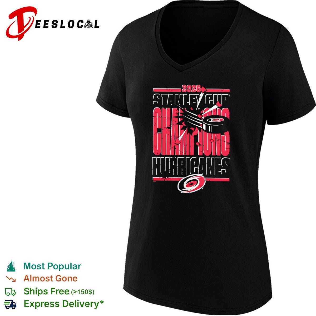 2026 Stanley Cup Champions Carolina Hurricanes ice hockey shirt