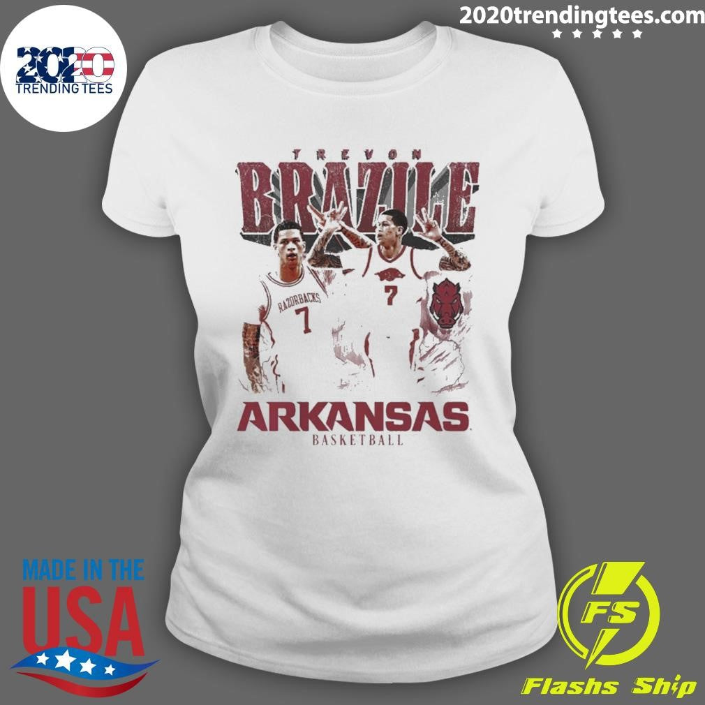 2026 Trevon Brazile Arkansas Razorbacks Men’s Basketball 90s Graphic Shirt