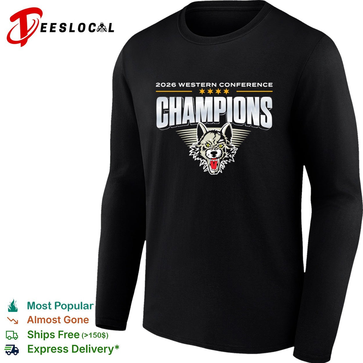 2026 Western Conference Champions Chicago Wolves Mascot Logo Basketball shirt