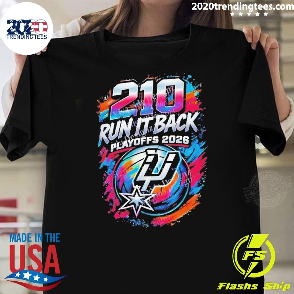 210 Run It Back San Antonio Spurs Basketball Game Day Playoff 2026 Shirt