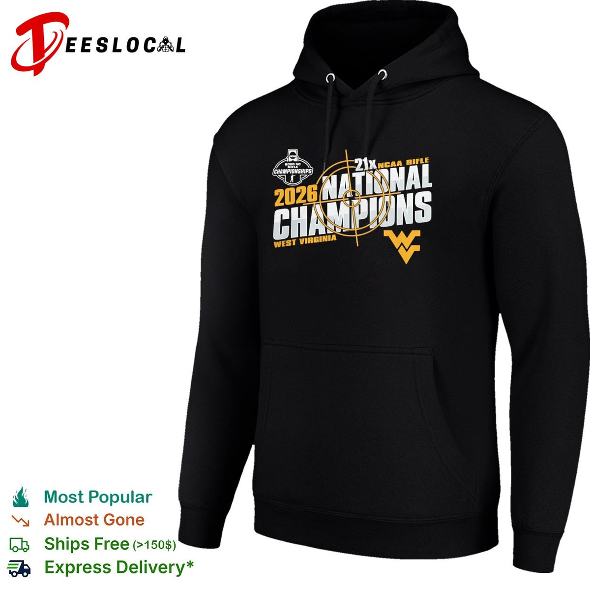 21x NCAA Rifle National Champions West Virginia Mountaineers 2026 Championships shirt