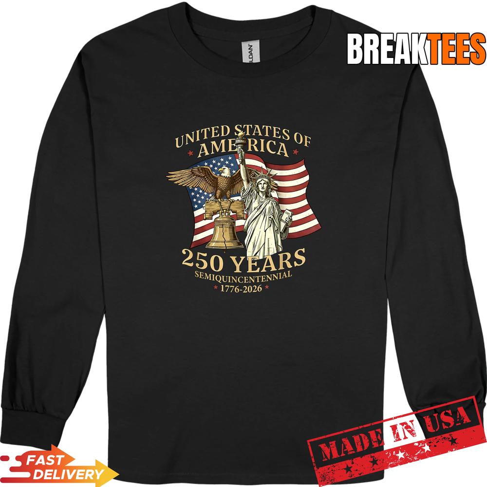 250 Year 1776-2006 250 Birthday Liberty Bell Eagle US Flag Shirt