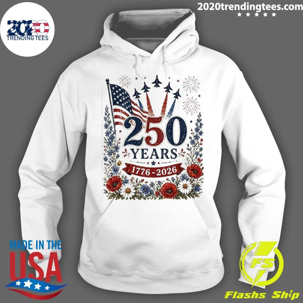 250 Years 1776-2026 Patriotic Garden Flag Flag Outdoor Decor American Anniversary Shirt