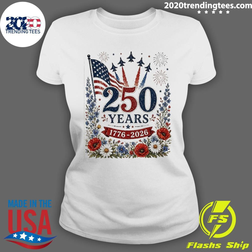 250 Years 1776-2026 Patriotic Garden Flag Flag Outdoor Decor American Anniversary Shirt