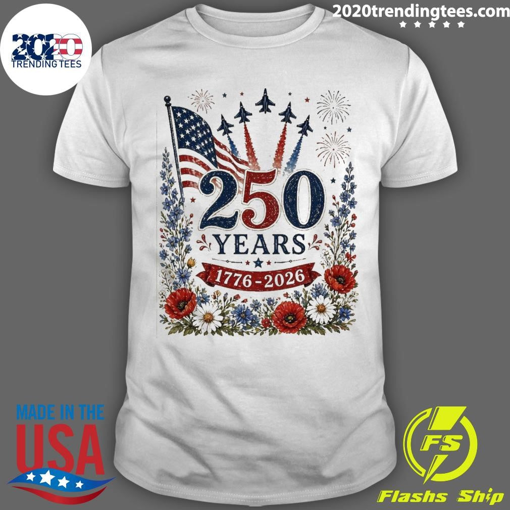 250 Years 1776-2026 Patriotic Garden Flag Flag Outdoor Decor American Anniversary Shirt