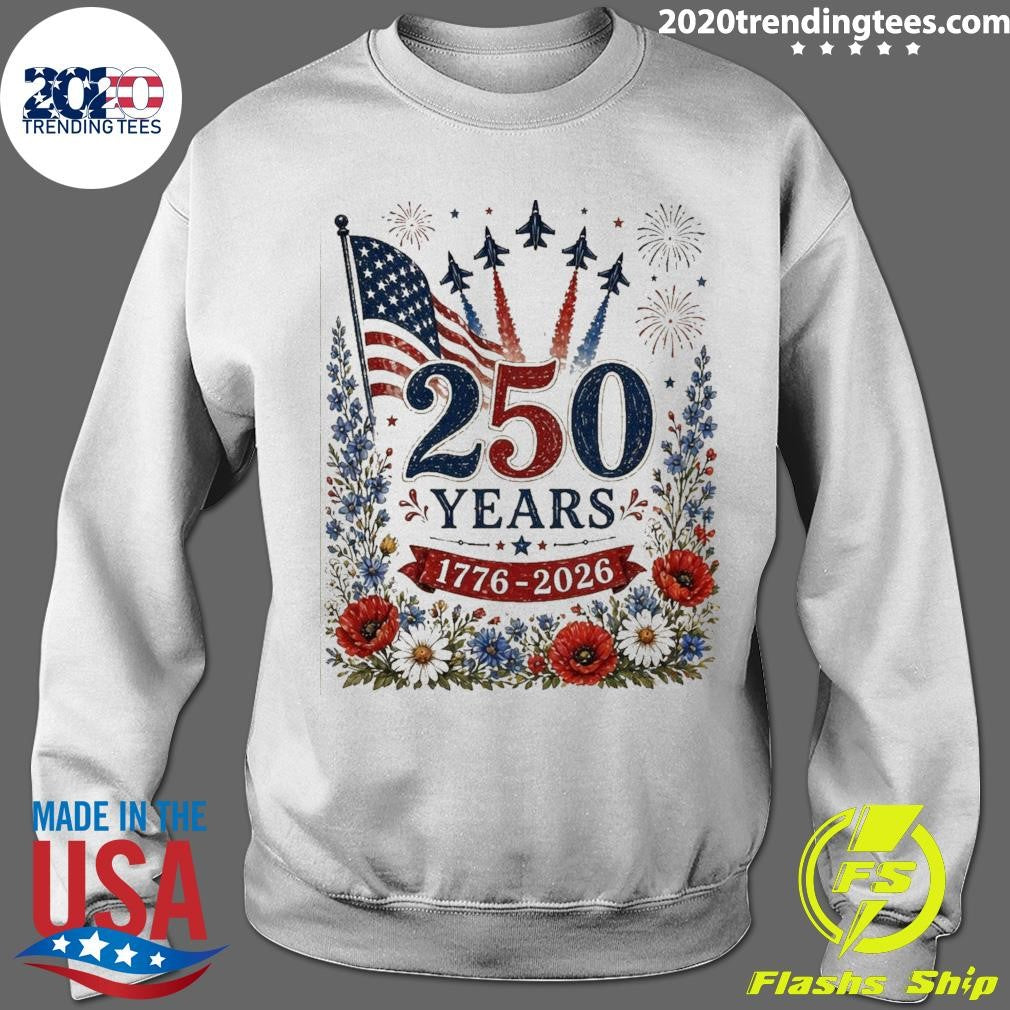 250 Years 1776-2026 Patriotic Garden Flag Flag Outdoor Decor American Anniversary Shirt
