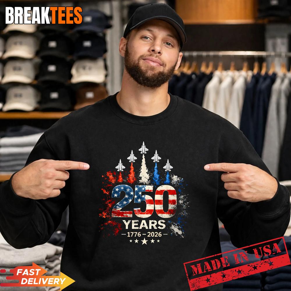 250 Years American 1776 2026 250th USA Patriotic 4th of July T-Shirt