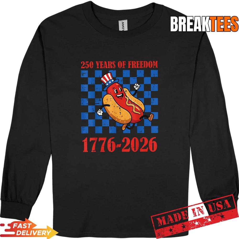 250 Years Freedom Hotdog 250th Anniversary USA T-Shirt