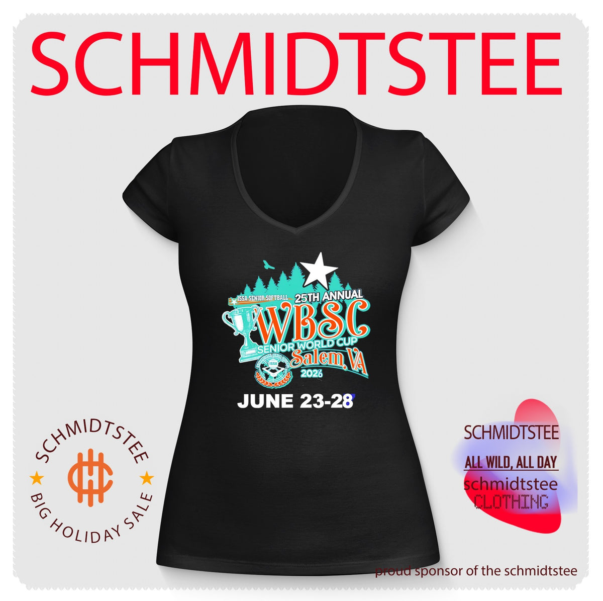 25th Annual ISSA Senior Softball WBSC Senior World Cup Salem VA 2026 shirt