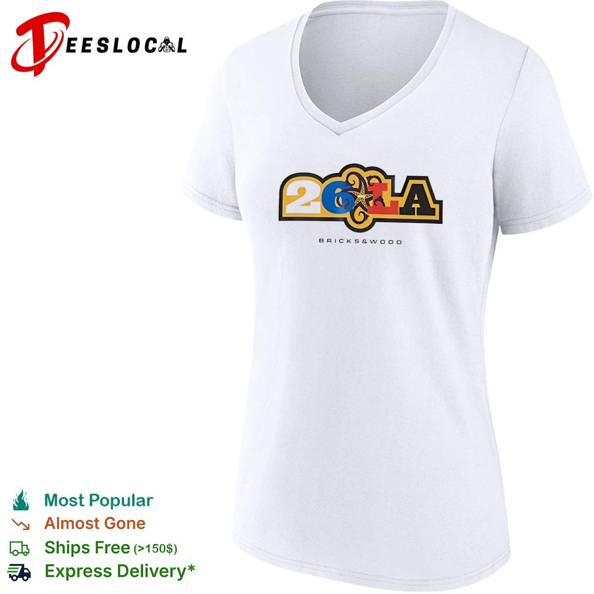 26 LA Bricks and Wood Los Angeles Lakers shirt