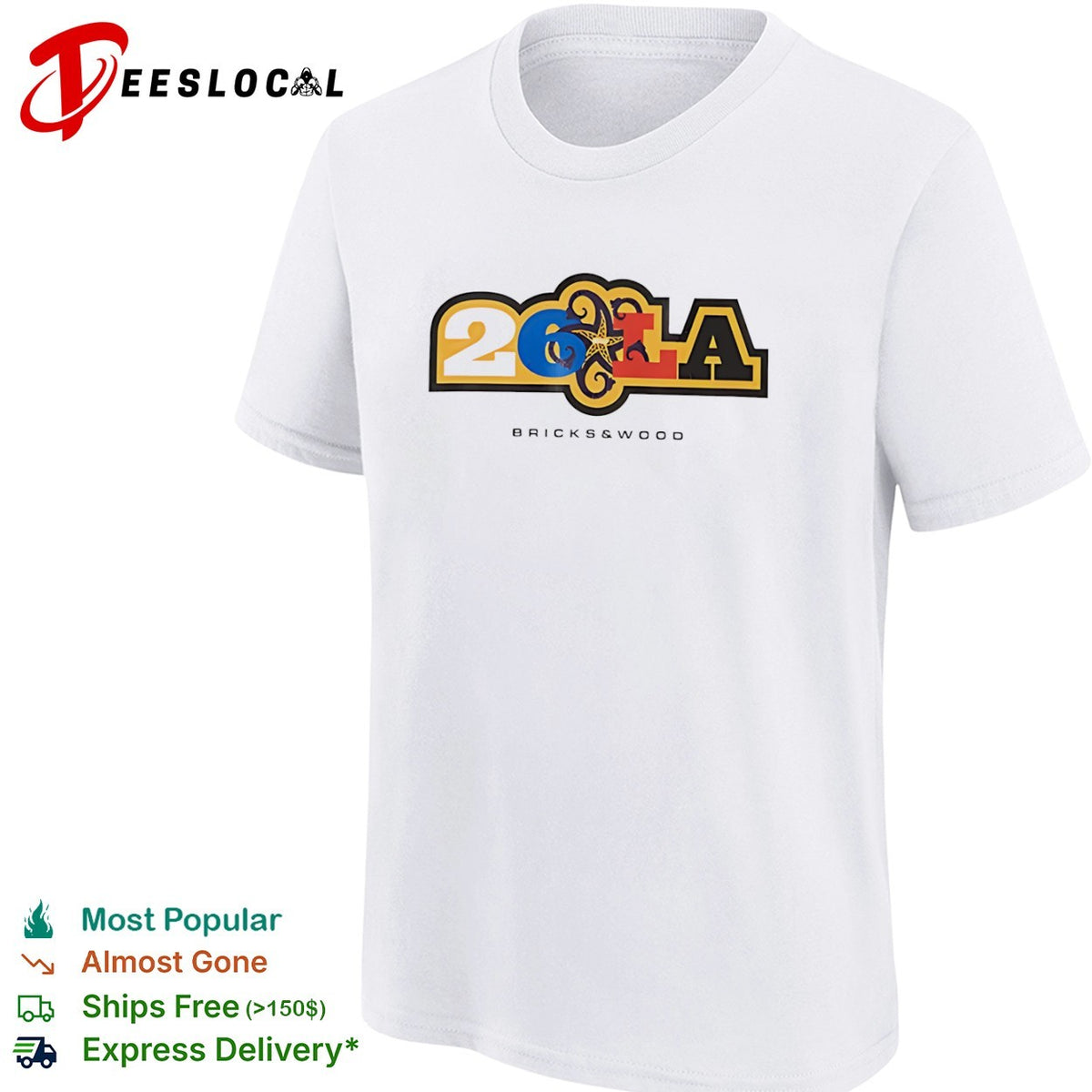 26 LA Bricks and Wood Los Angeles Lakers shirt