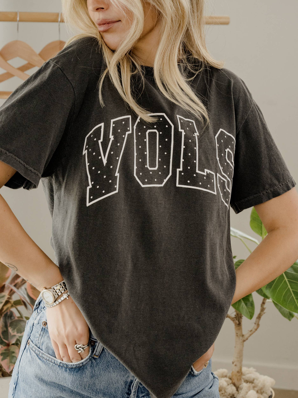 Tennessee Vols Polka Dot Puff Pepper Comfort Colors Tee
