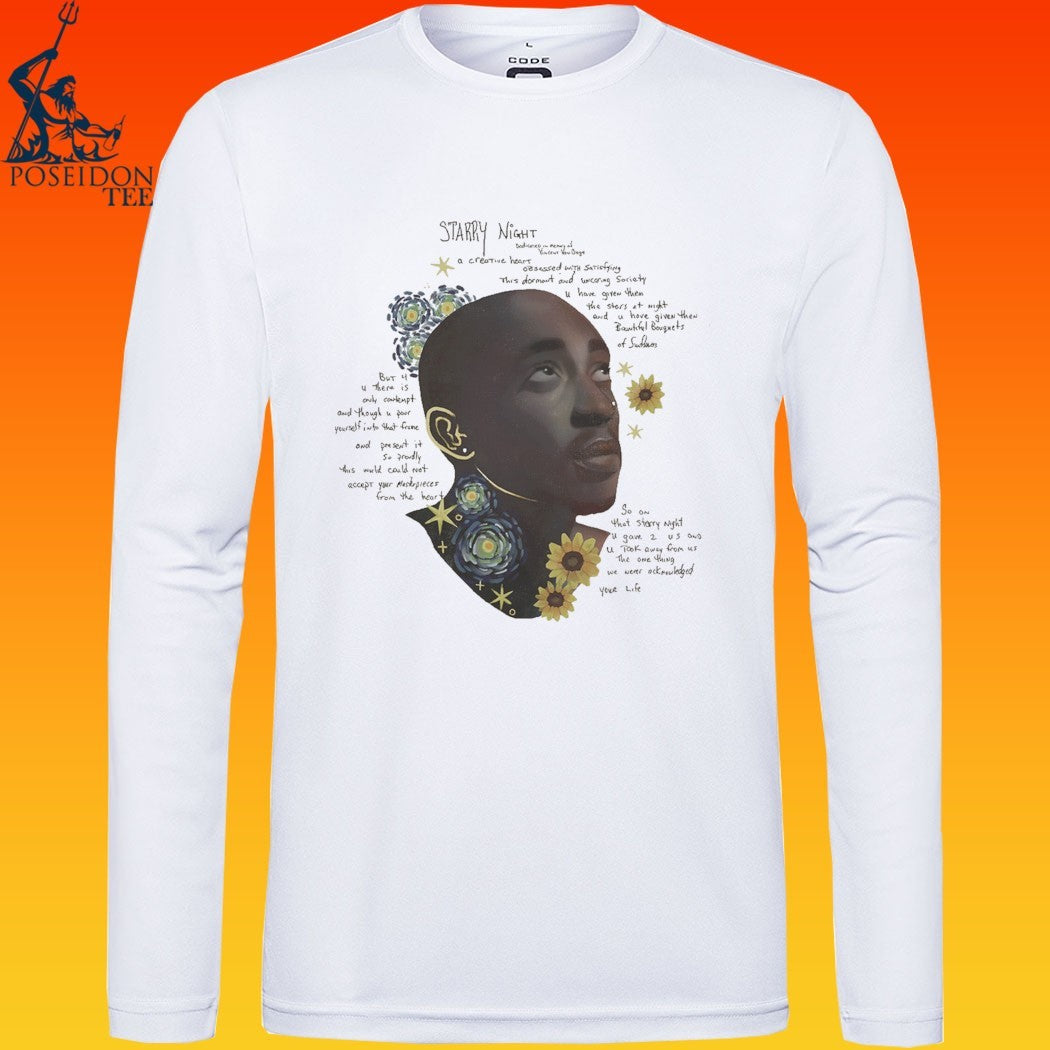 2pac Starry Night Beige T-shirt
