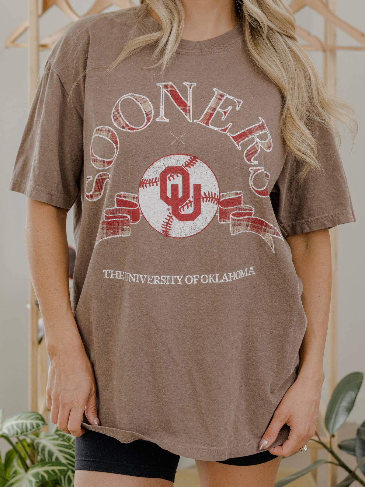 Ou Sooners Heritage Baseball Brown Comfort Colors Tee