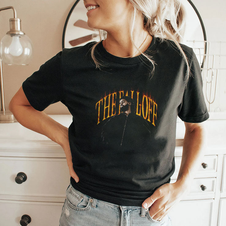 J Cole The Fall Off World Tour 2026 Merch Neon Face Tour Dates T Shirt