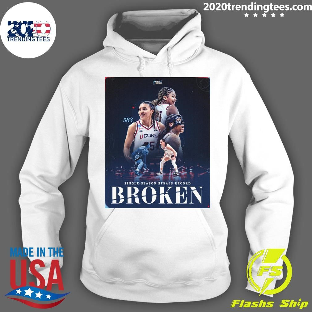 583 UConn Huskies Single-Season Steals Record Broken Shirt