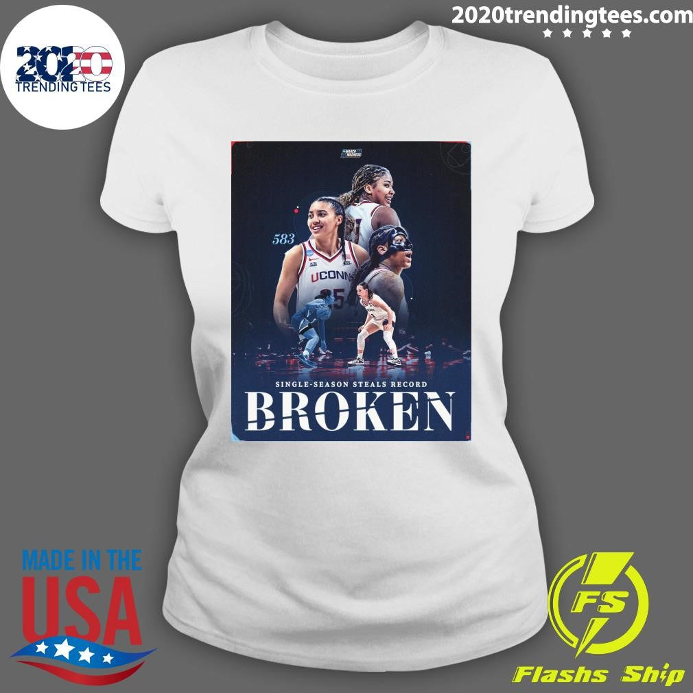 583 UConn Huskies Single-Season Steals Record Broken Shirt