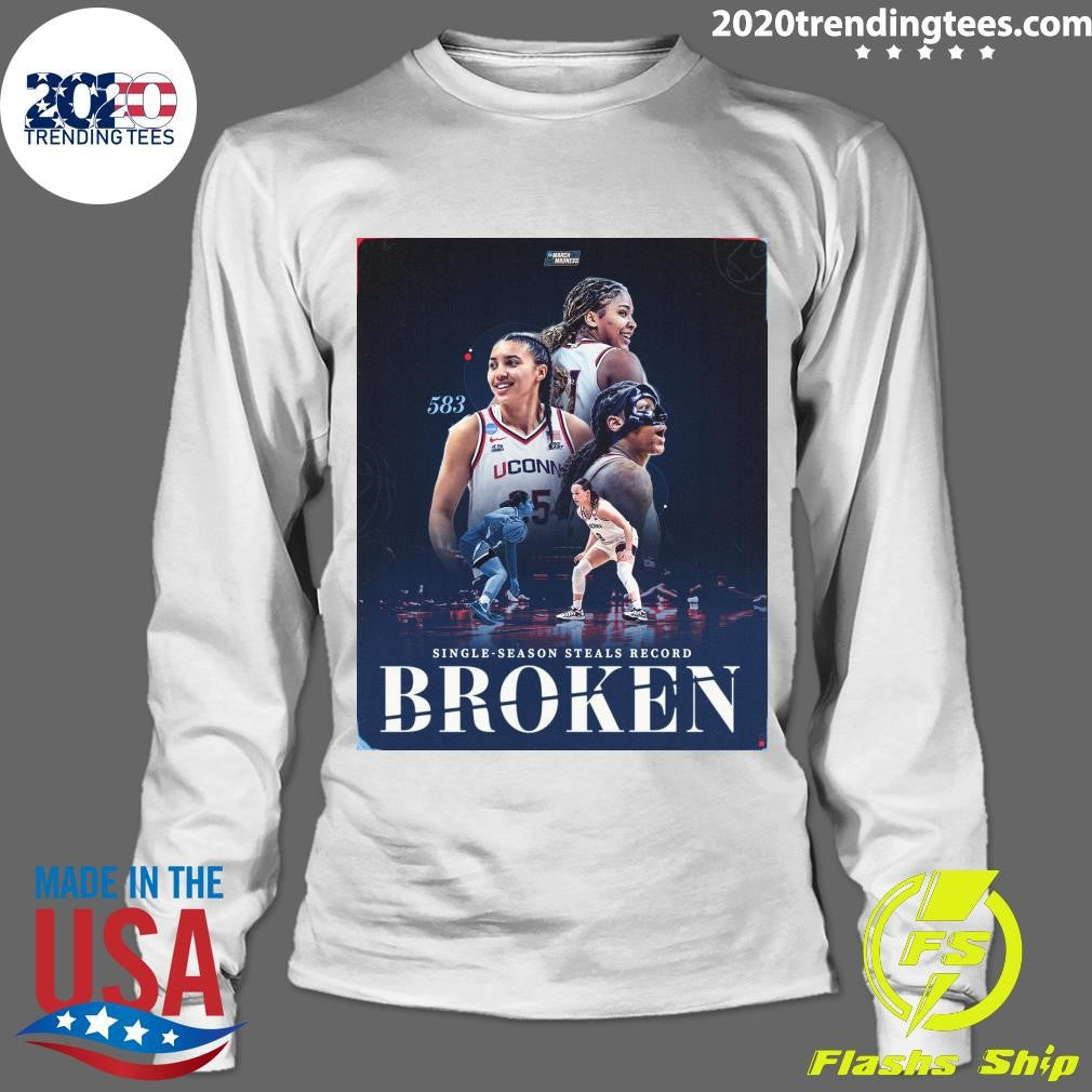 583 UConn Huskies Single-Season Steals Record Broken Shirt